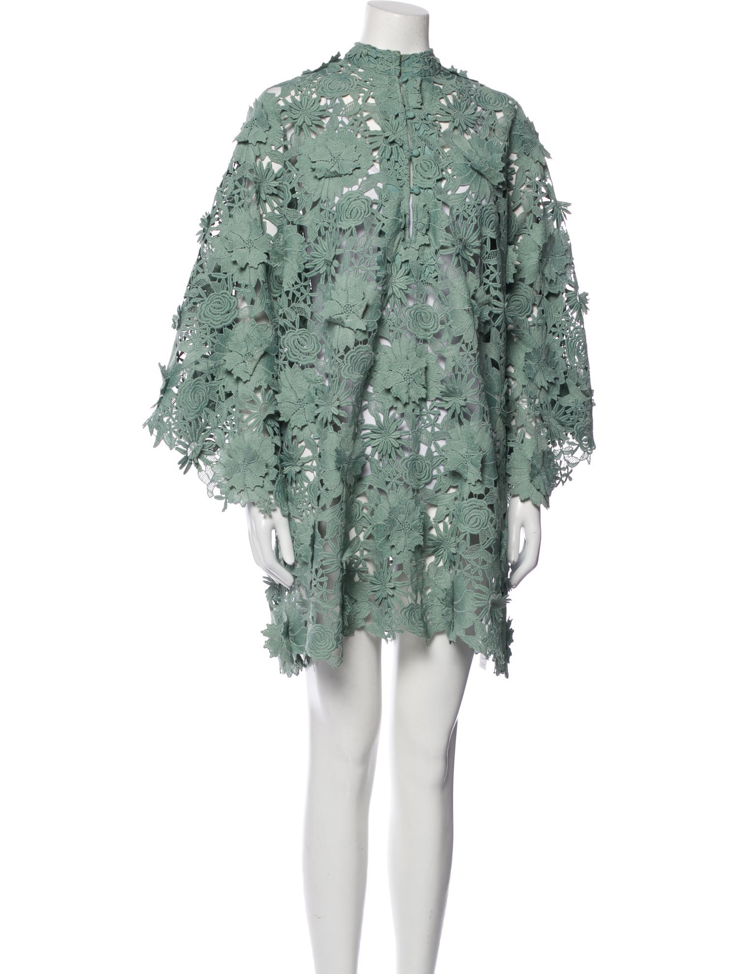 La Vie Style House Lace Pattern Mini Dress